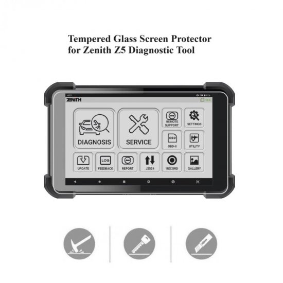 Tempered Glass Screen Protector for Zenith Z5 Diagnostic Tool - Click Image to Close